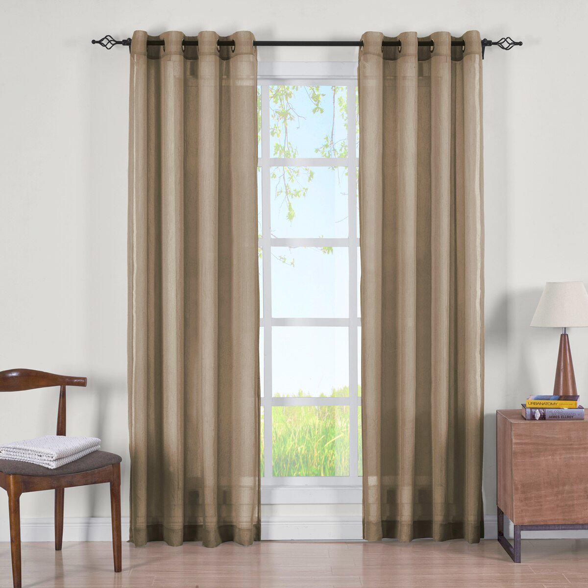 Abri Grommet Crushed Sheer Curtain Panels (Set of 2) - Image 24