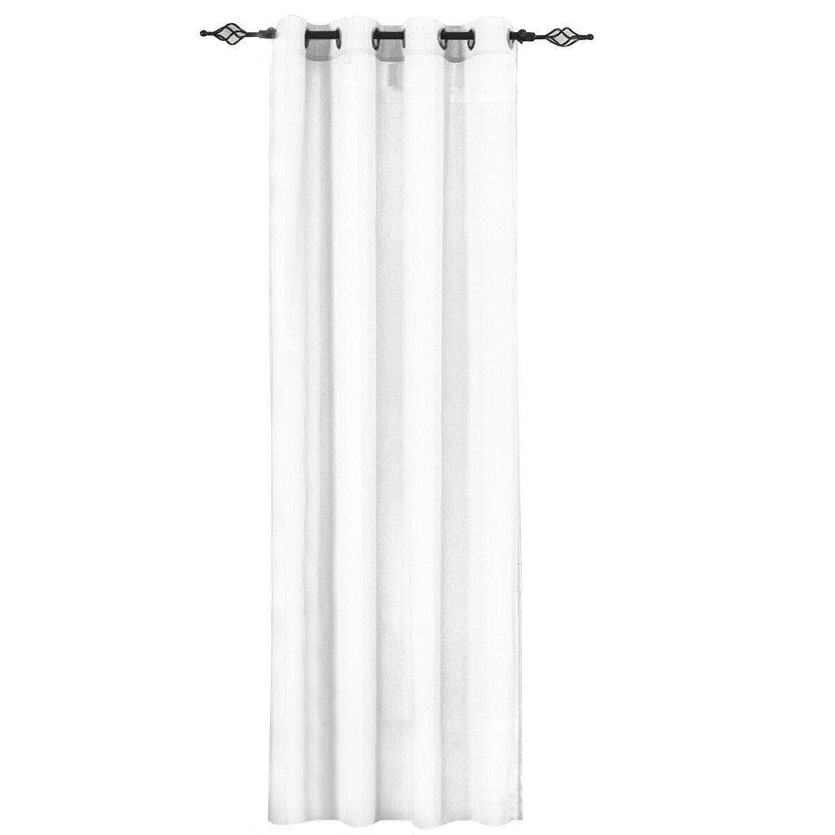 Abri Grommet Crushed Sheer Curtain Panel (Single) - Image 49