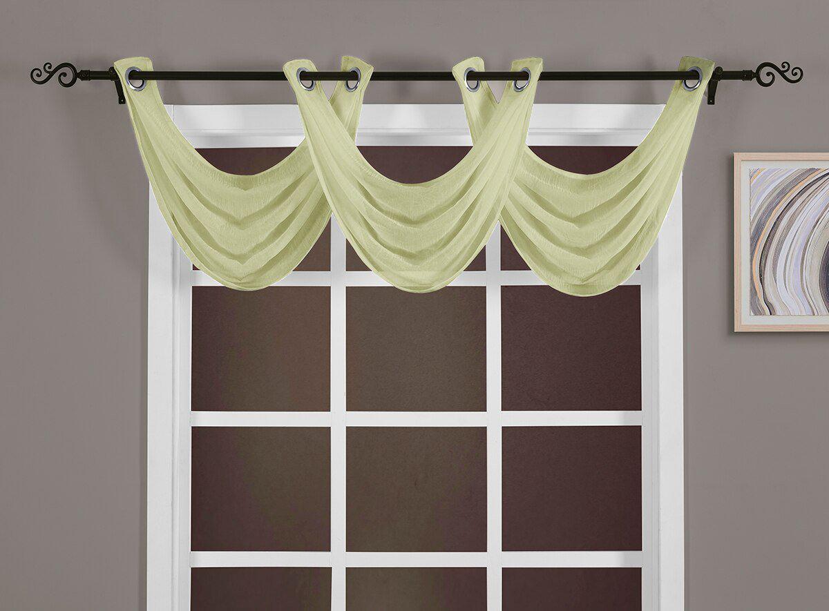 Abri Grommet Crushed Sheer Curtain Panel (Single) - Image 79
