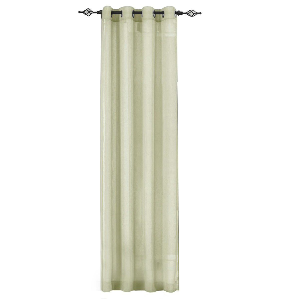 Abri Grommet Crushed Sheer Curtain Panel (Single) - Image 111