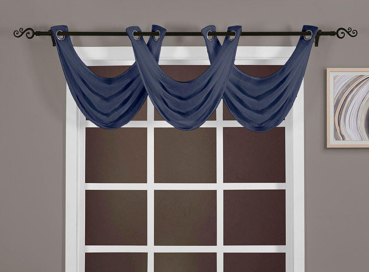 Abri Grommet Crushed Sheer Curtain Panel (Single) - Image 36