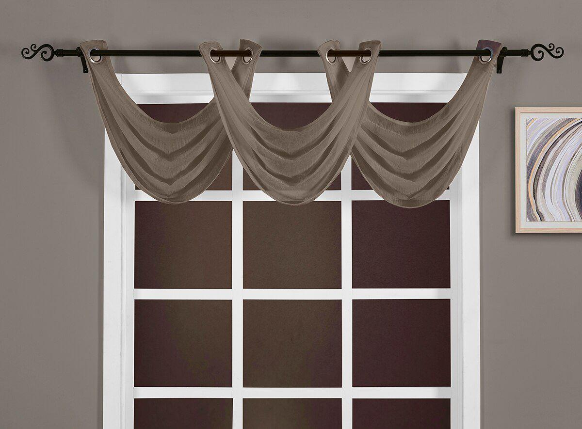 Abri Grommet Crushed Sheer Curtain Panel (Single) - Image 37