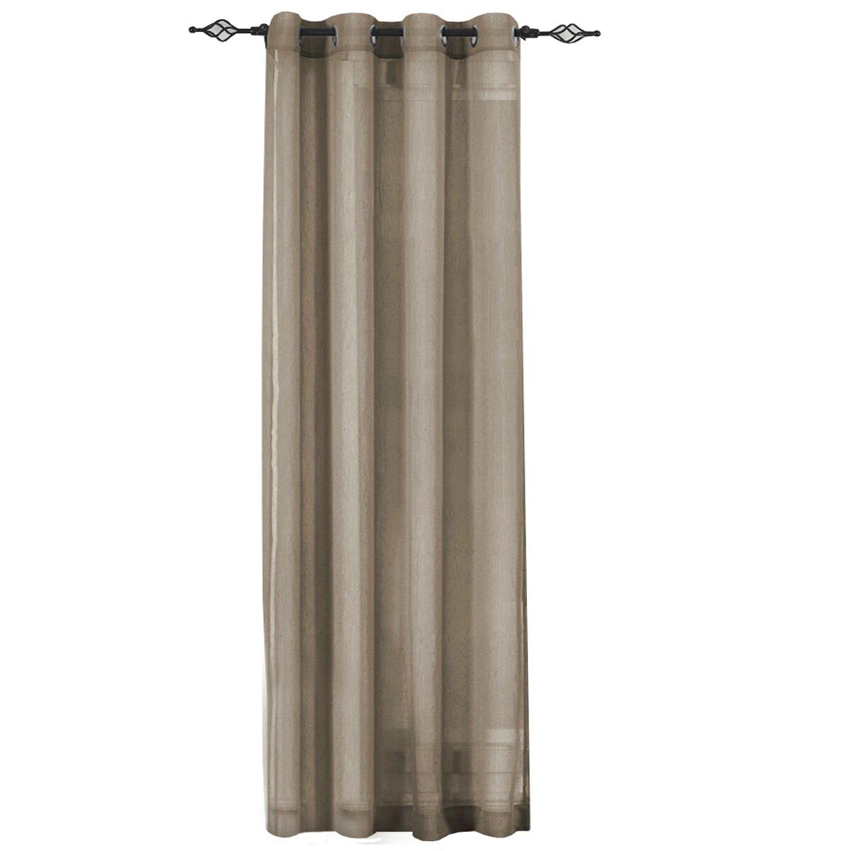 Abri Grommet Crushed Sheer Curtain Panel (Single) - Image 94