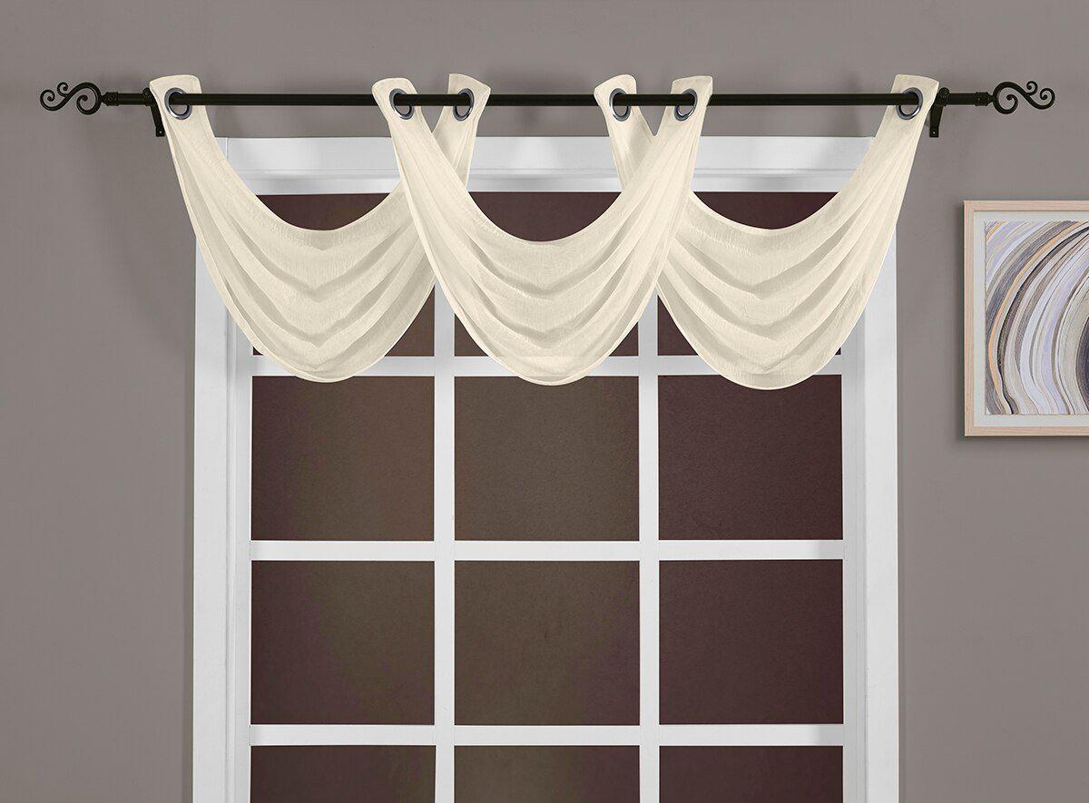 Abri Grommet Crushed Sheer Curtain Panel (Single) - Image 84