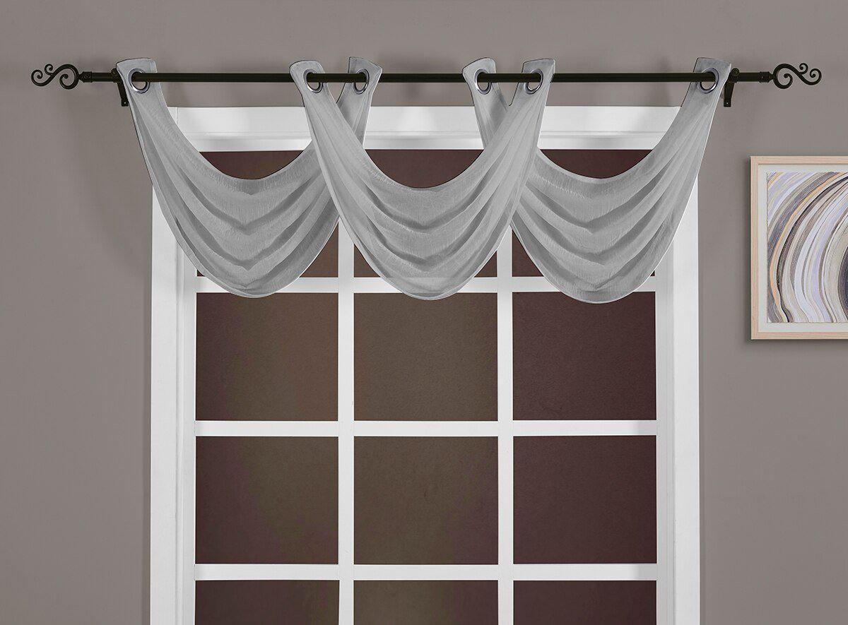 Abri Grommet Crushed Sheer Curtain Panel (Single) - Image 41