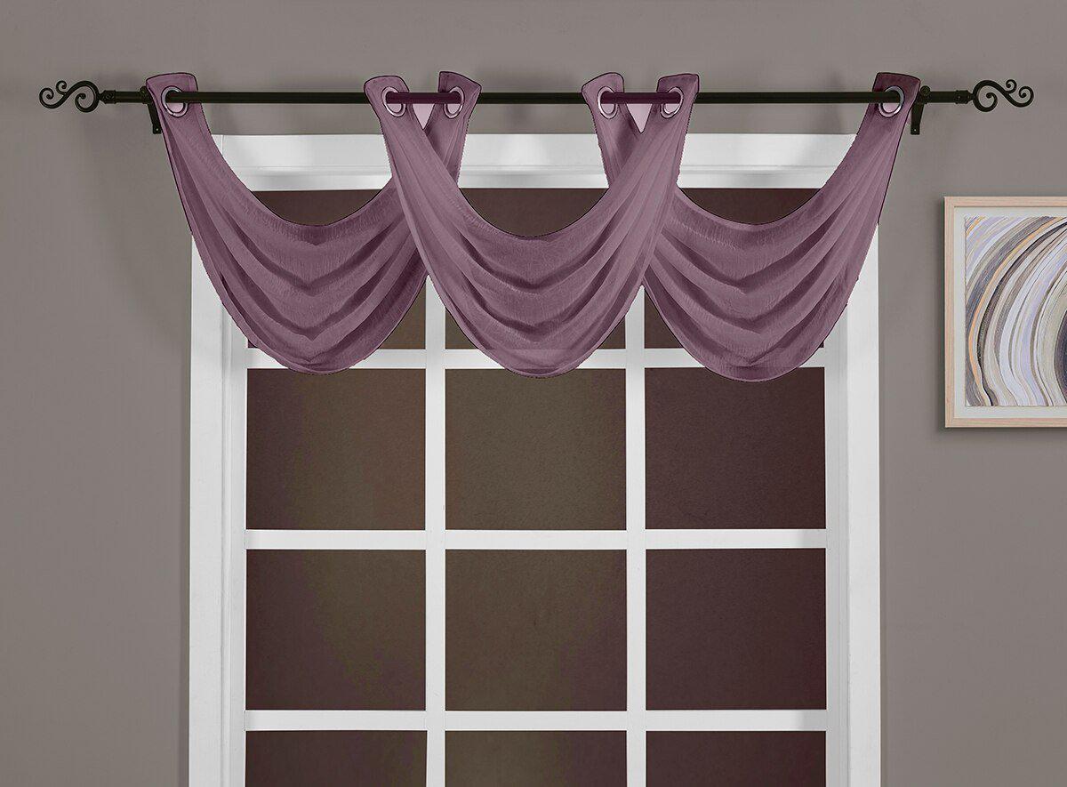 Abri Grommet Crushed Sheer Curtain Panel (Single) - Image 86