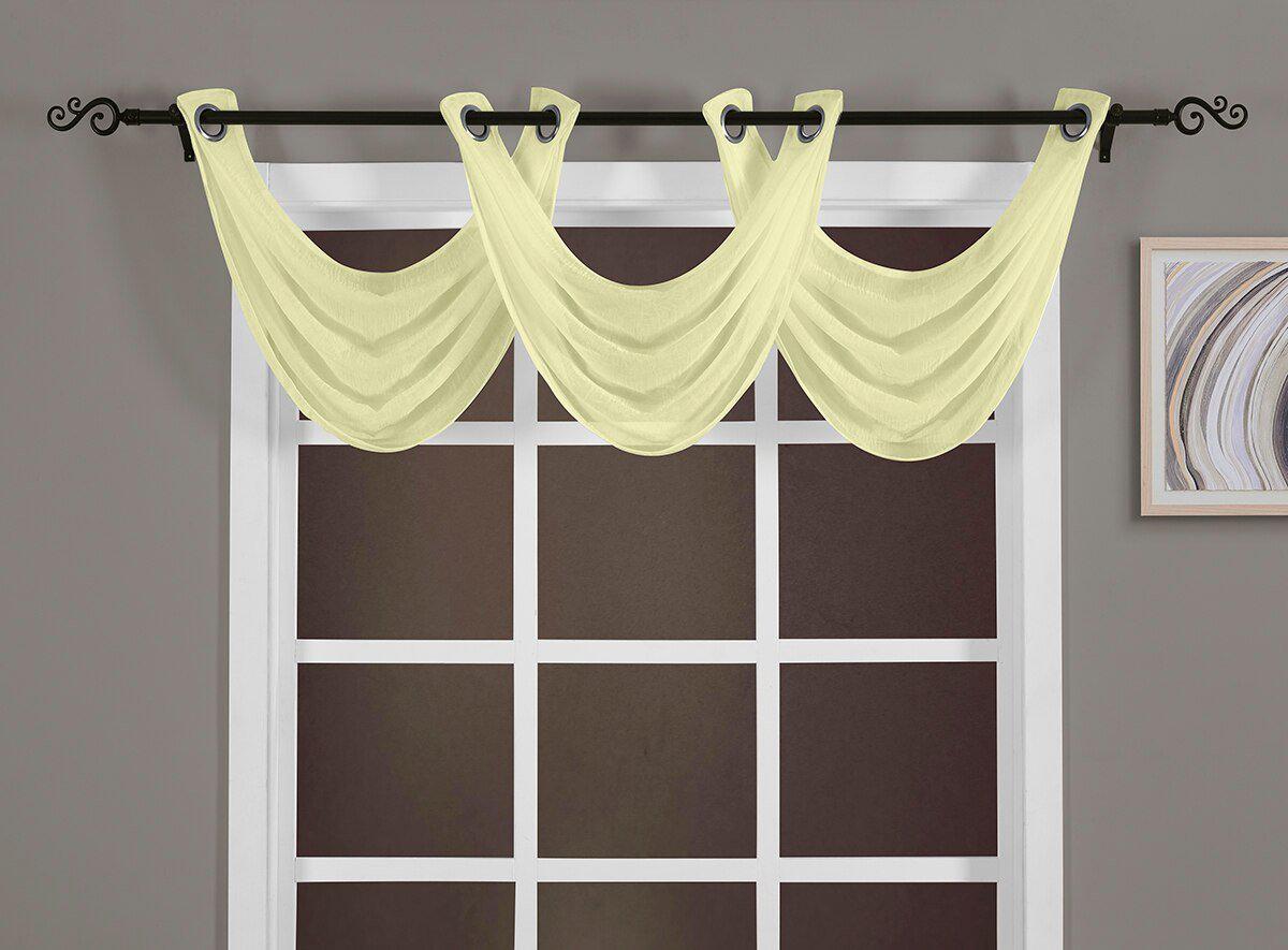 Abri Grommet Crushed Sheer Curtain Panel (Single) - Image 46