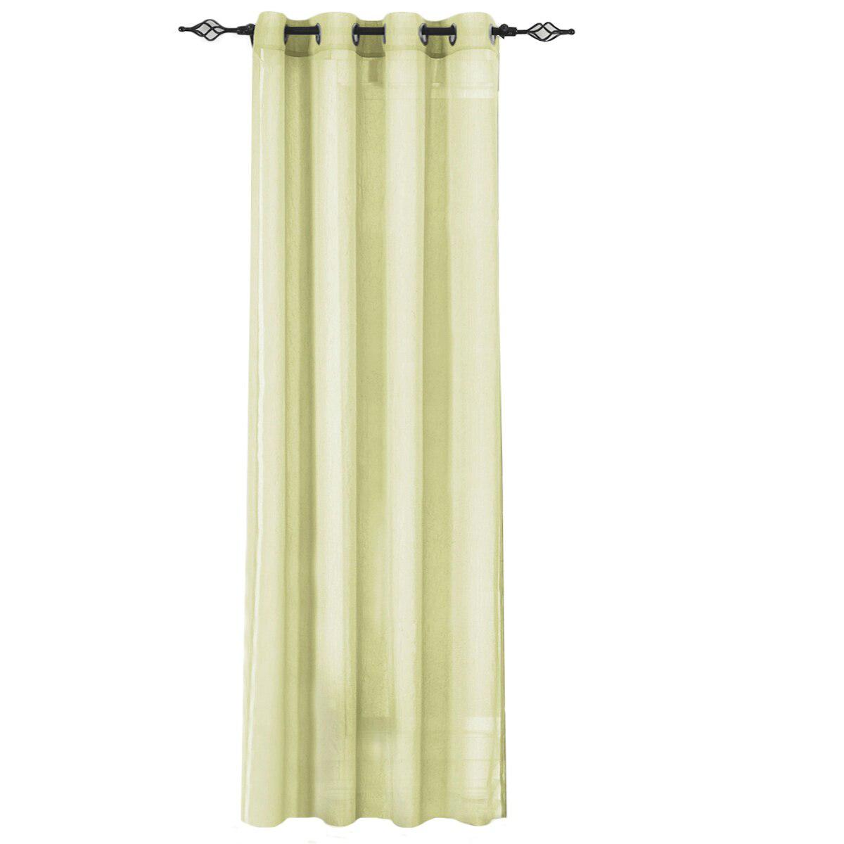 Abri Grommet Crushed Sheer Curtain Panel (Single) - Image 47