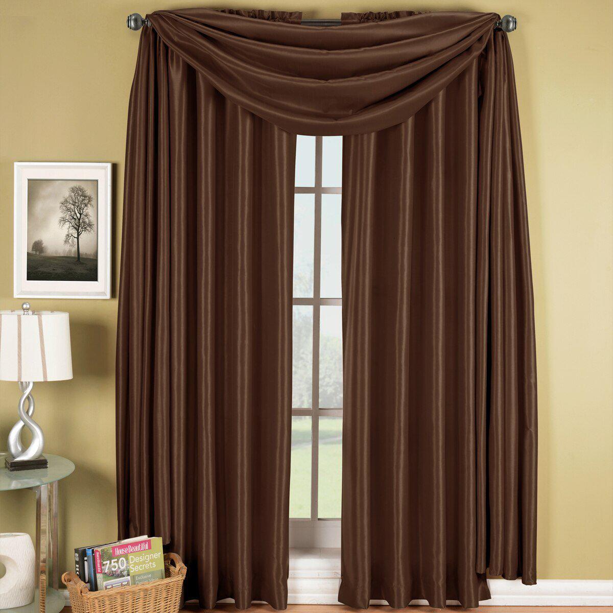 Soho Faux Silk Rod Pocket Window Treatment Scarf or Panel (Single) - Image 29