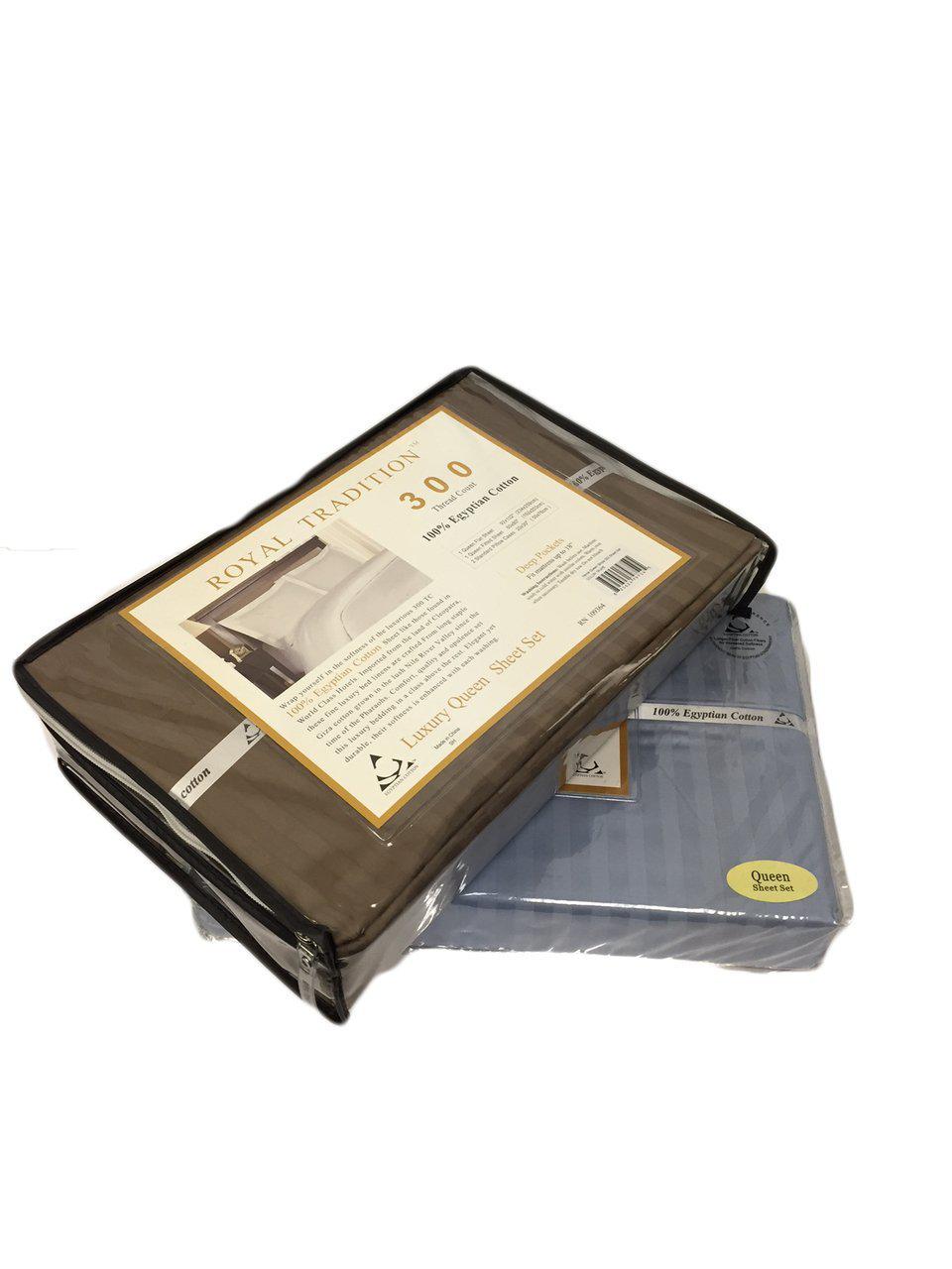 Attached Waterbed Sheet Set Stripe 300 Thread Count - Image 4