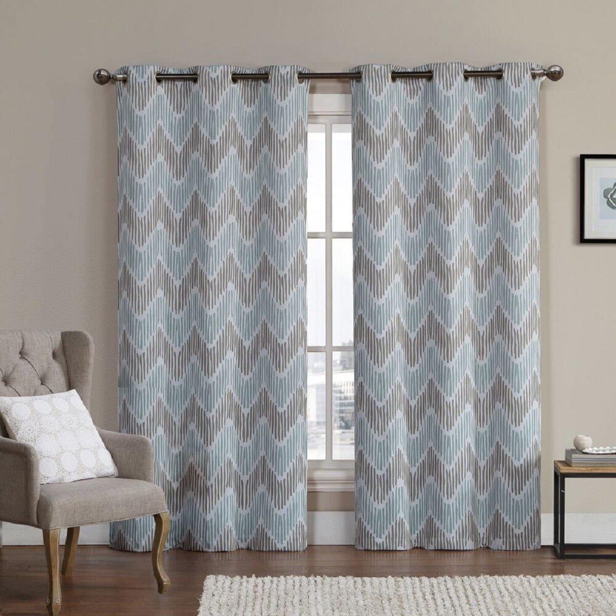 Marlie Intelligent design Blackout Weave Grommet Curtain Panels (Set of 2) - Image 13