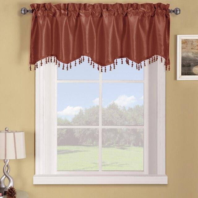 Soho Faux Silk Rod Pocket Curtain Panels- Matching Valance (Single) - Image 76