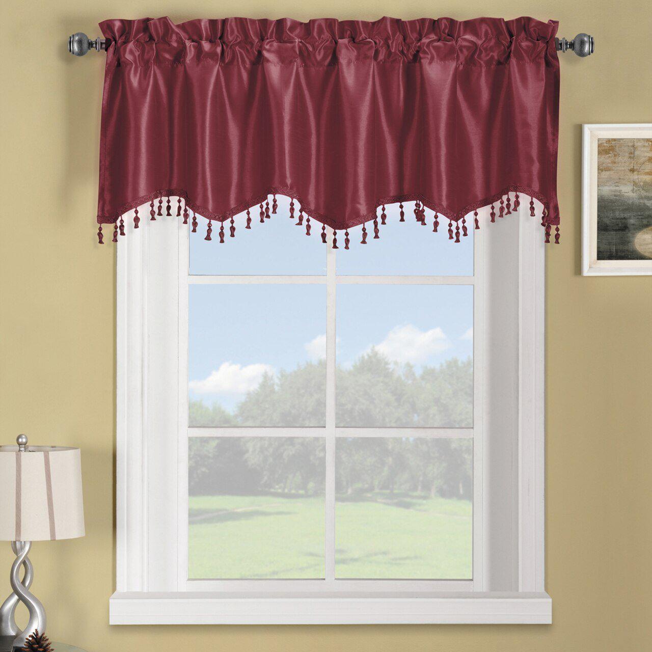 Soho Faux Silk Rod Pocket Curtain Panels- Matching Valance (Single) - Image 107