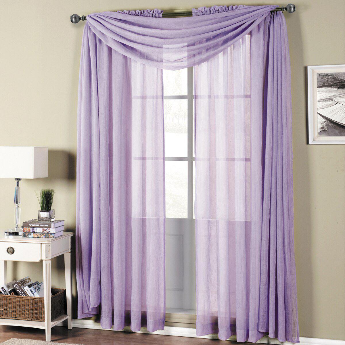 Abri Rod Pocket Crushed Sheer Curtain Panel (Single) - Image 31