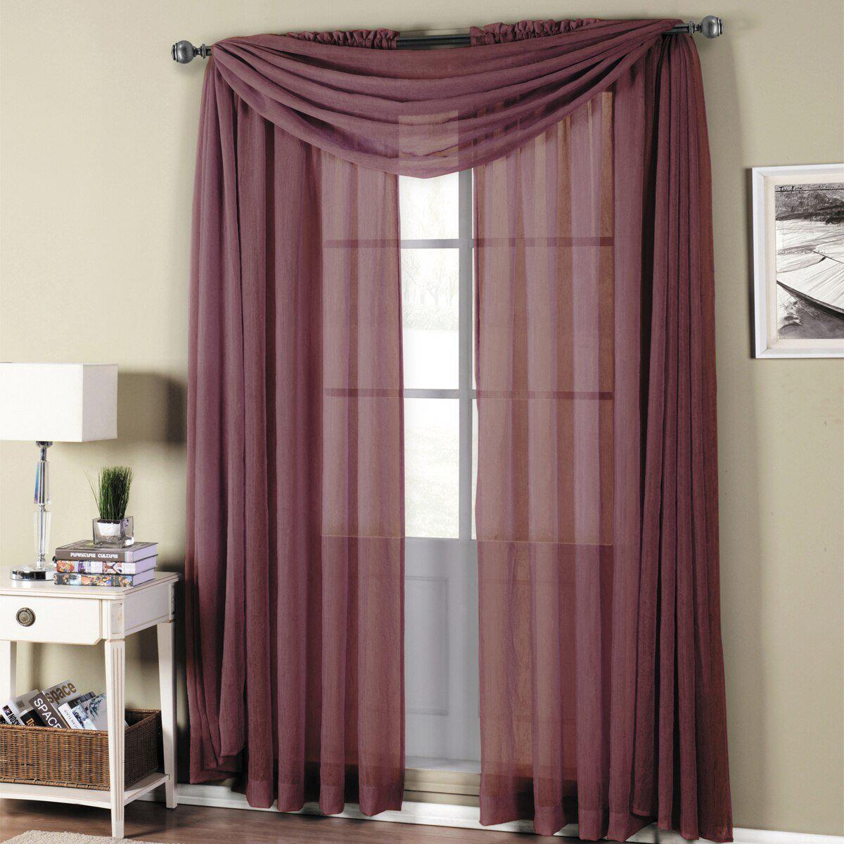 Abri Rod Pocket Crushed Sheer Curtain Panel (Single) - Image 29