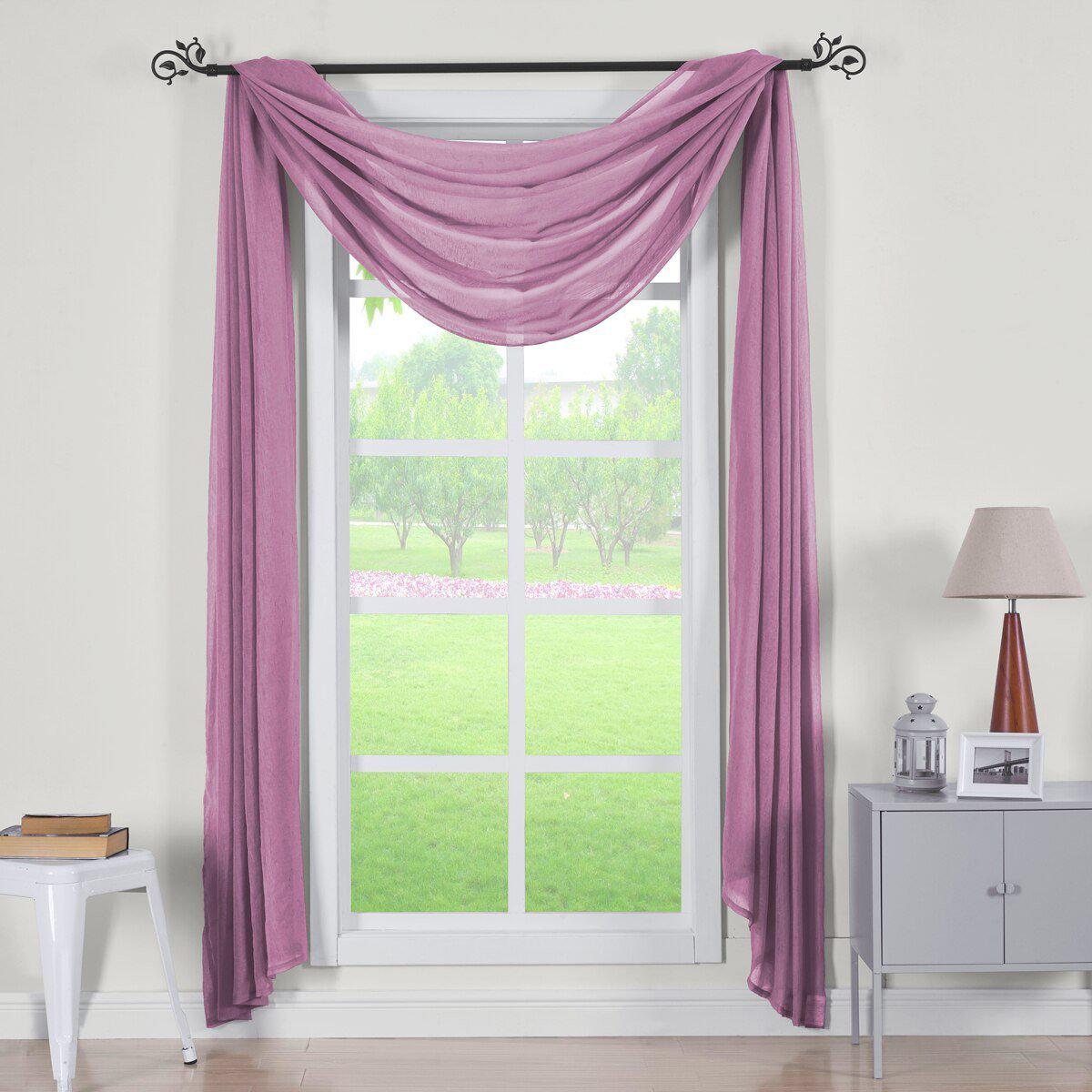 Abri Rod Pocket Crushed Sheer Curtain Panel (Single) - Image 83