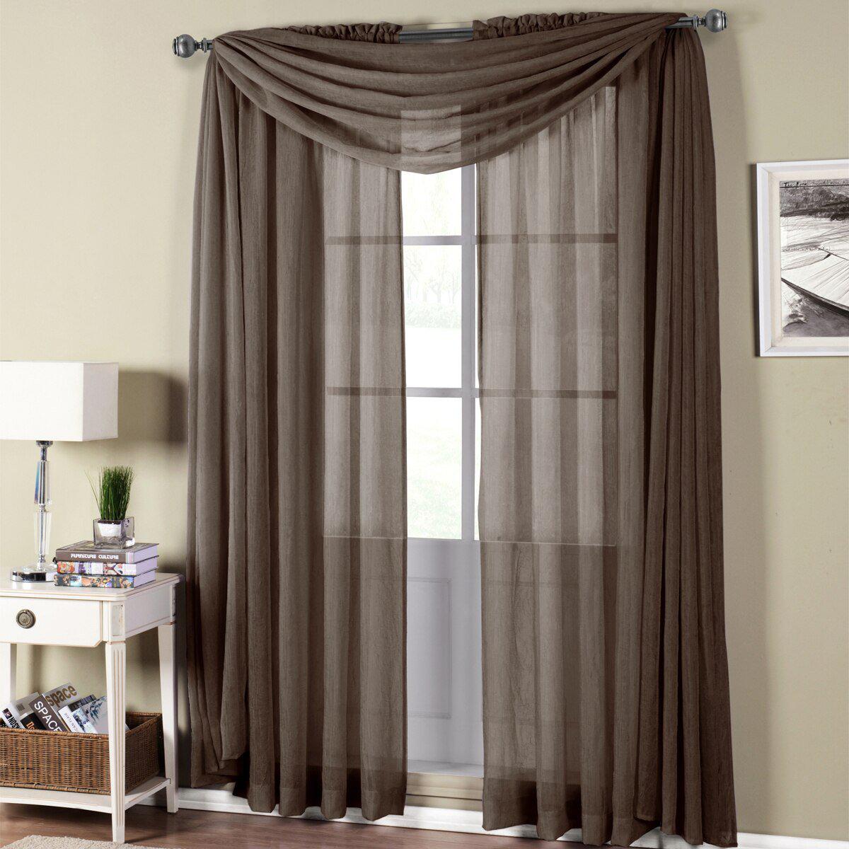 Abri Rod Pocket Crushed Sheer Curtain Panel (Single) - Image 28