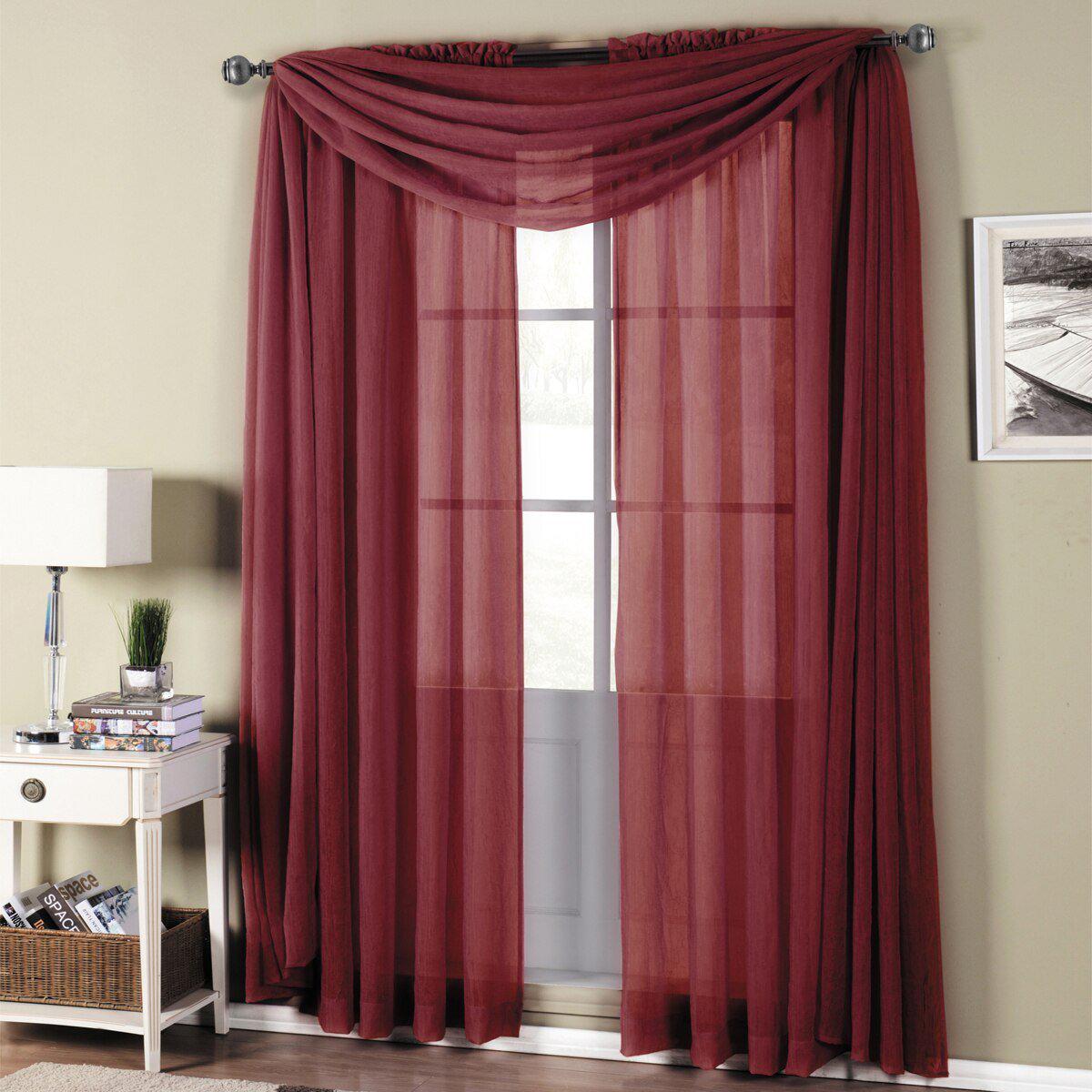Abri Rod Pocket Crushed Sheer Curtain Panel (Single) - Image 27