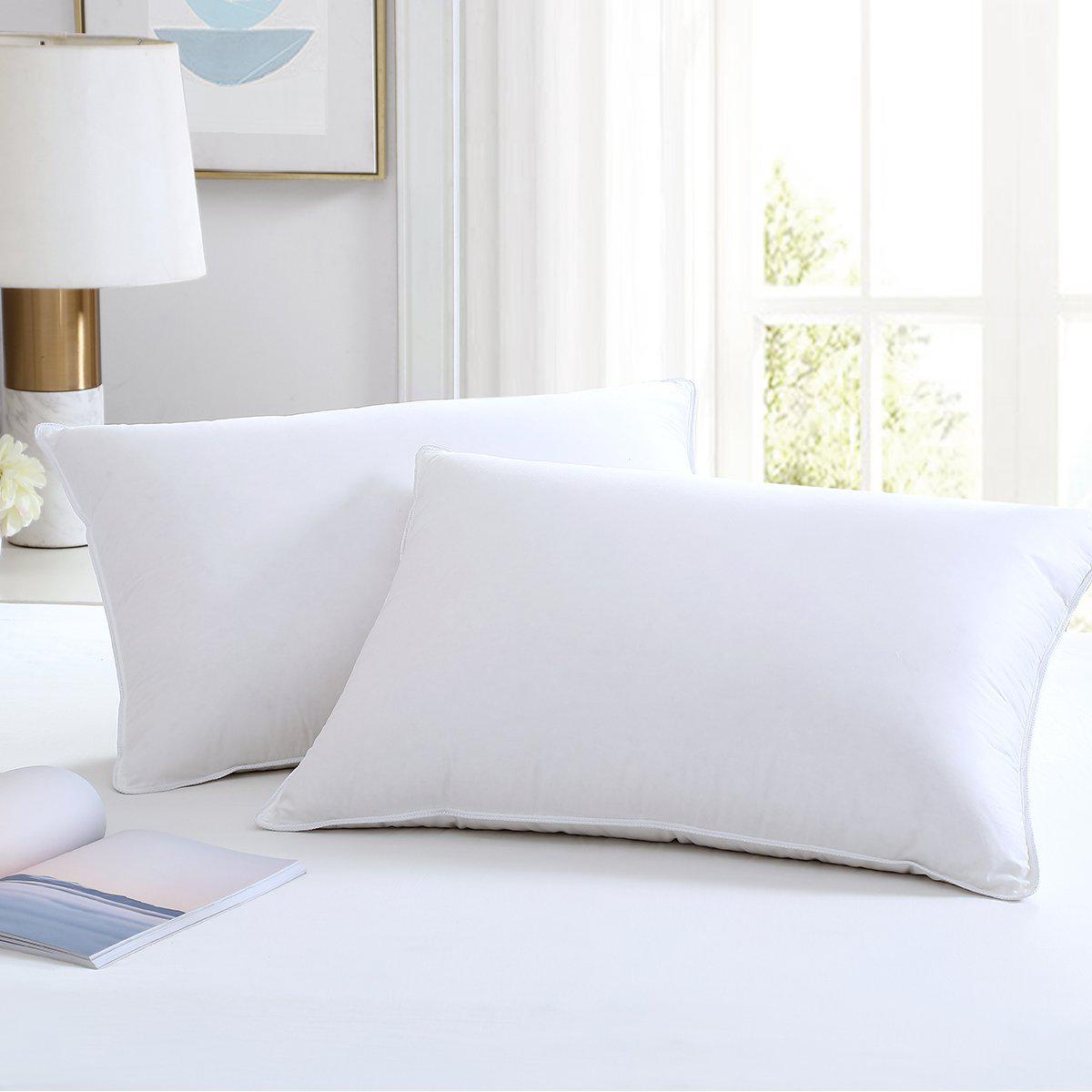 500 Thread Count Down Pillows - Soft to Firm Support