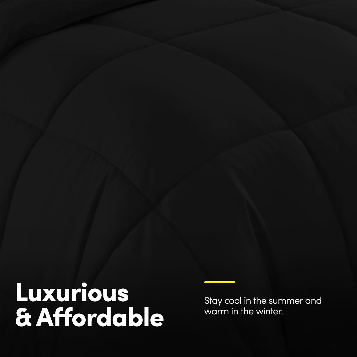 Sweet Home Collection 5 Piece Comforter Set Bag Solid Color All Season Soft Down Alternative Blanket & Luxurious Microfiber Bed Sheets, Black, Twin - Image 4