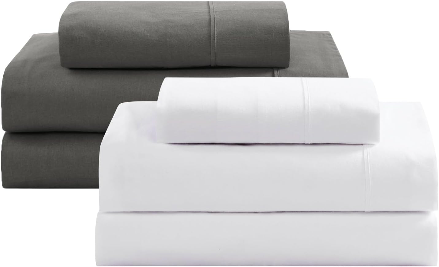 LANE LINEN 100% Organic Cotton King Size Sheets Set, Soft & Comfy All Season Breathable Sheets King Size, Percale Weave Fully Elasticized Eco Friendly Naturally Cooling King White Bed Sheets - Image 33
