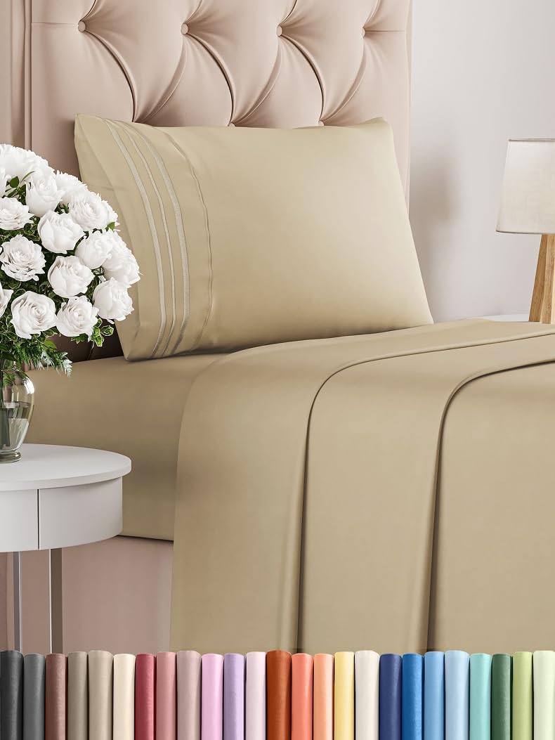 Queen Size 4 Piece Sheet Set - Comfy Breathable & Cooling Bed Sheets Set - Hotel Luxury Bedding for Women, Men, Kids, Teens, Boys & Girls - Deep Pockets, Soft and Wrinkle Free - Oeko-Tex - Sage Green - Image 20