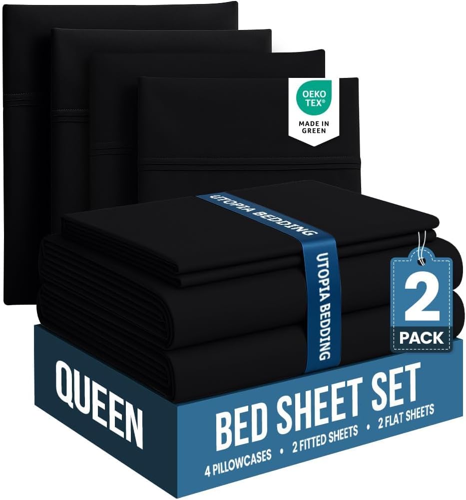 Utopia Bedding Queen Sheet Set – 4 Piece Bed Sheets for Queen Size Bed, Soft and Breathable Microfiber, Includes 1 Fitted Sheet, 1 Flat Sheet and 2 Pillowcases (Grey) - Image 14