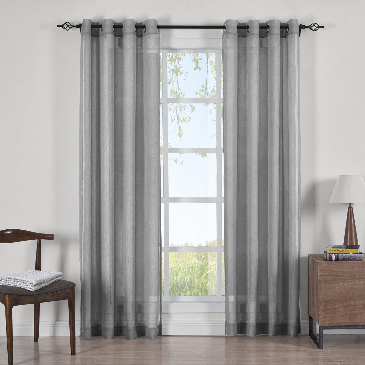 Abri Grommet Crushed Sheer Curtain Panels (Set of 2) - Image 28