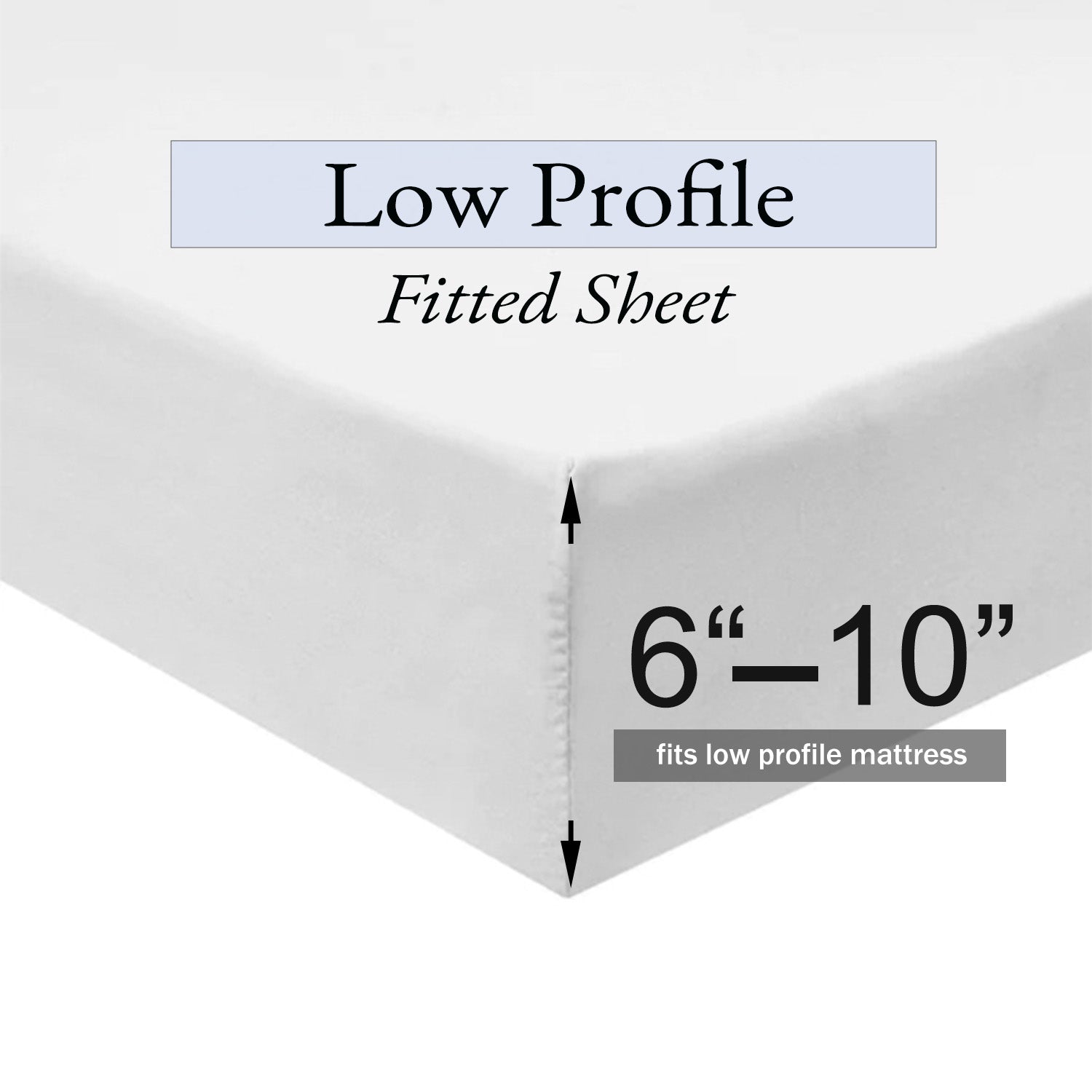 Low Profile Sateen Sheet Set (6-10 Pockets) - 100% Cotton 300 Thread Count - Image 2