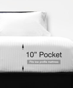 USA Low Profile (7-10 Inches) 608 Damask Stripe Sheet Set