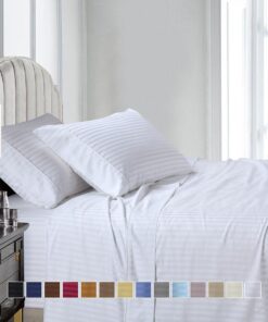 Flex Top California King Sheet Set - 608 Damask Stripe