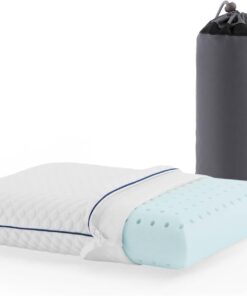 WEEKENDER Gel Memory Foam Camping Pillow - Travel Essentials & Must Haves - Camping Gear & Accessories - Contouring Neck Support - Small Size Compatible for Car, Airplane, and Beach - 1 Pack