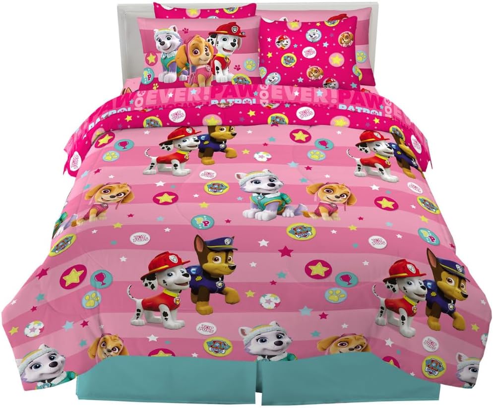 Paw Patrol Kids Bedding Super Soft Comforter and Sheet Set with Sham, 5 Piece Twin Size, (100% Officially Licensed Nickelodeon Product) By Franco - Image 95