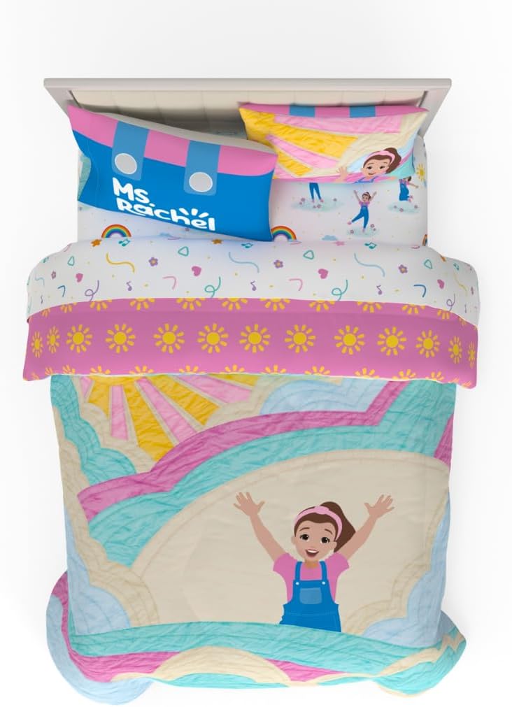 DreamWorks Gabby's Dollhouse Cakey, MerCat And Pandy Kids Bedding Super Soft Comforter And Sheet Set, 4 Piece Twin Size, By Franco - Image 28