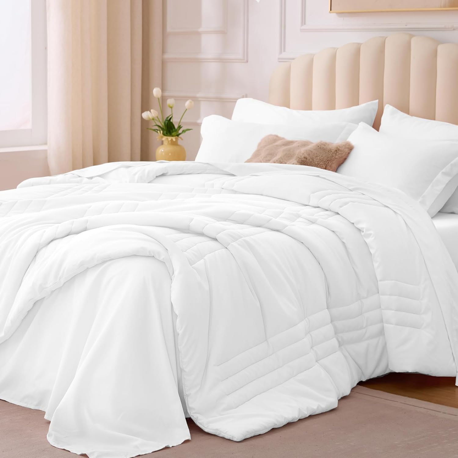 Queen Comforter Set Black - Bed in a Bag Queen Size 7 Pieces, Soft Bedding Set for All Seasons, Premium Queen Comforter Set with Comforter, Sheets, Pillowcases & Shams - Image 8