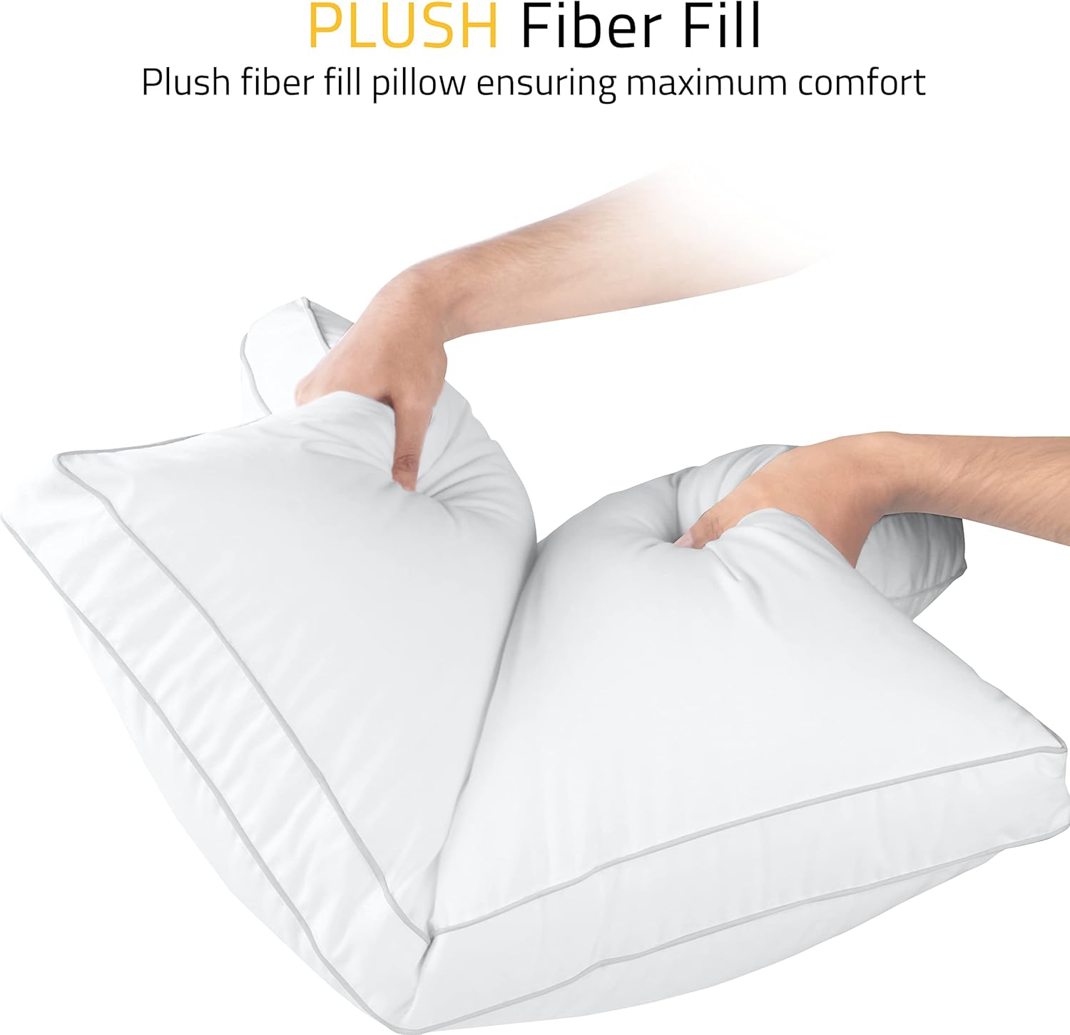 Utopia Bedding Bed Pillows for Sleeping Queen Size (White), Set of 2, Cooling Hotel Quality, Gusseted Pillow for Back, Stomach or Side Sleepers - Image 5