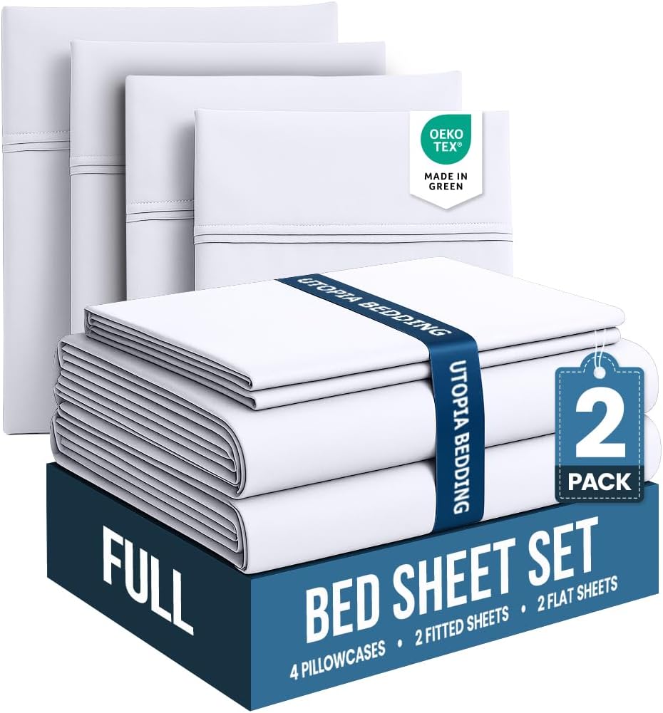 Utopia Bedding Queen Sheet Set – 4 Piece Bed Sheets for Queen Size Bed, Soft and Breathable Microfiber, Includes 1 Fitted Sheet, 1 Flat Sheet and 2 Pillowcases (Grey) - Image 89