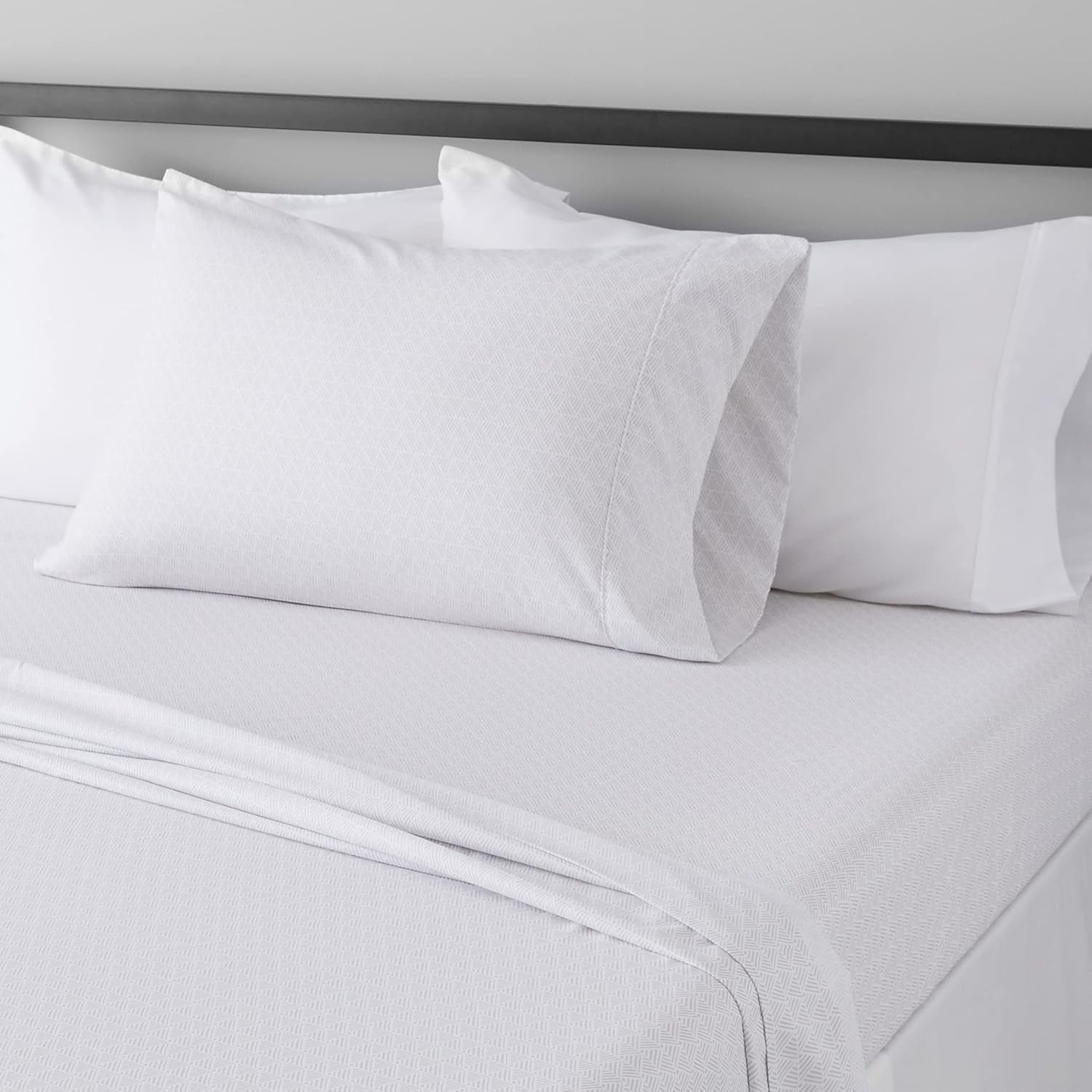 Amazon Basics Lightweight Super Soft, Wrinkle-Free Luxury Microfiber 4 Piece Bed Sheet Set with 14-Inch Deep Pockets, Full, Dark Gray, Solid - Image 56