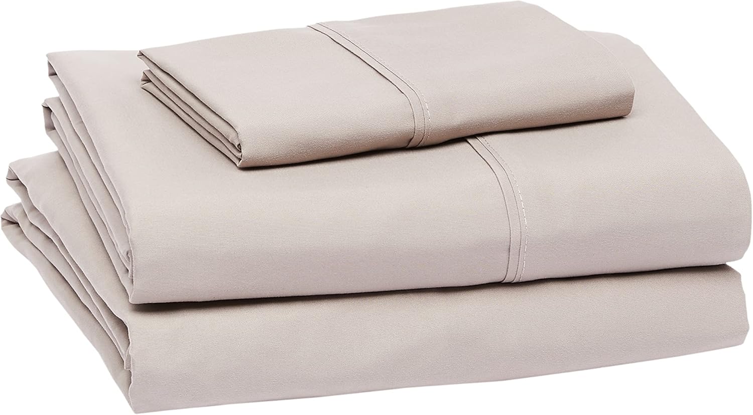 Amazon Basics Lightweight Super Soft, Breathable Easy Care Microfiber 4 Piece Bed Sheet Set with 14-Inch Deep Pockets, Queen, Beige, Solid - Image 87