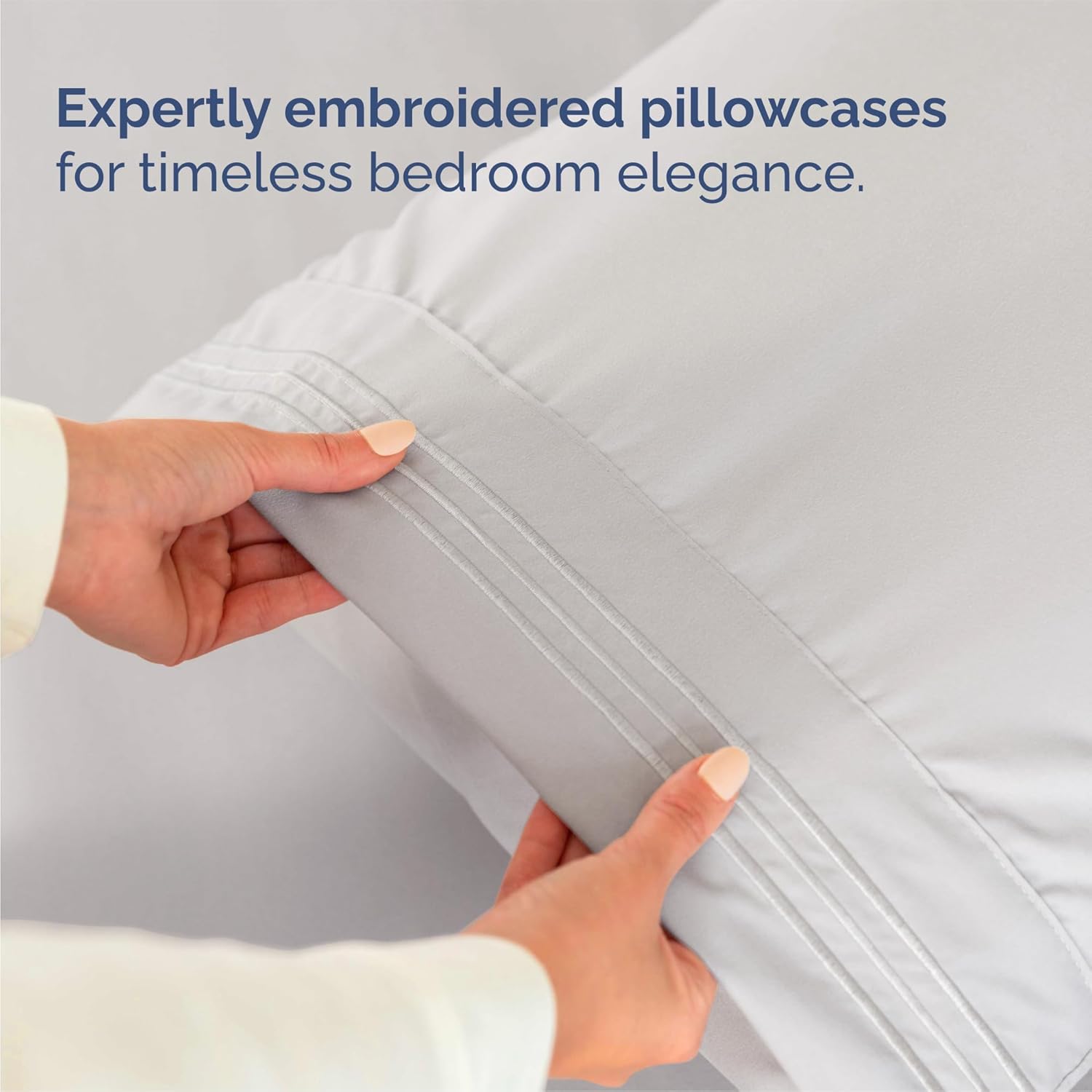 King Size 4 Piece Sheet Set - Comfy Breathable & Cooling Bed Sheets Set - Hotel Luxury Bedding for Women, Men, Kids, Teens, Boys & Girls - Deep Pockets, Soft and Wrinkle Free - Oeko-Tex - French Grey - Image 6