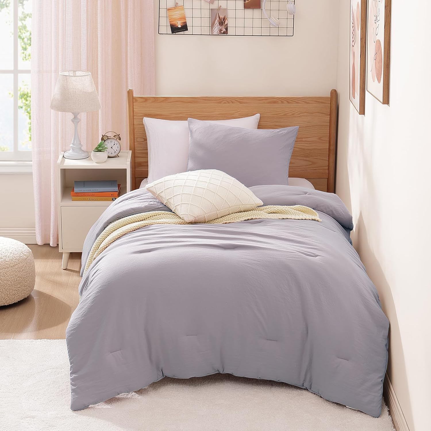 WRENSONGE King Size Comforter Set - 3 Pieces Olive Green Comforter Prewashed Soft Lightweight for All Seasons,Fluffy Down Alternative Comforter King Size with 2 Pillow Shams - Image 26