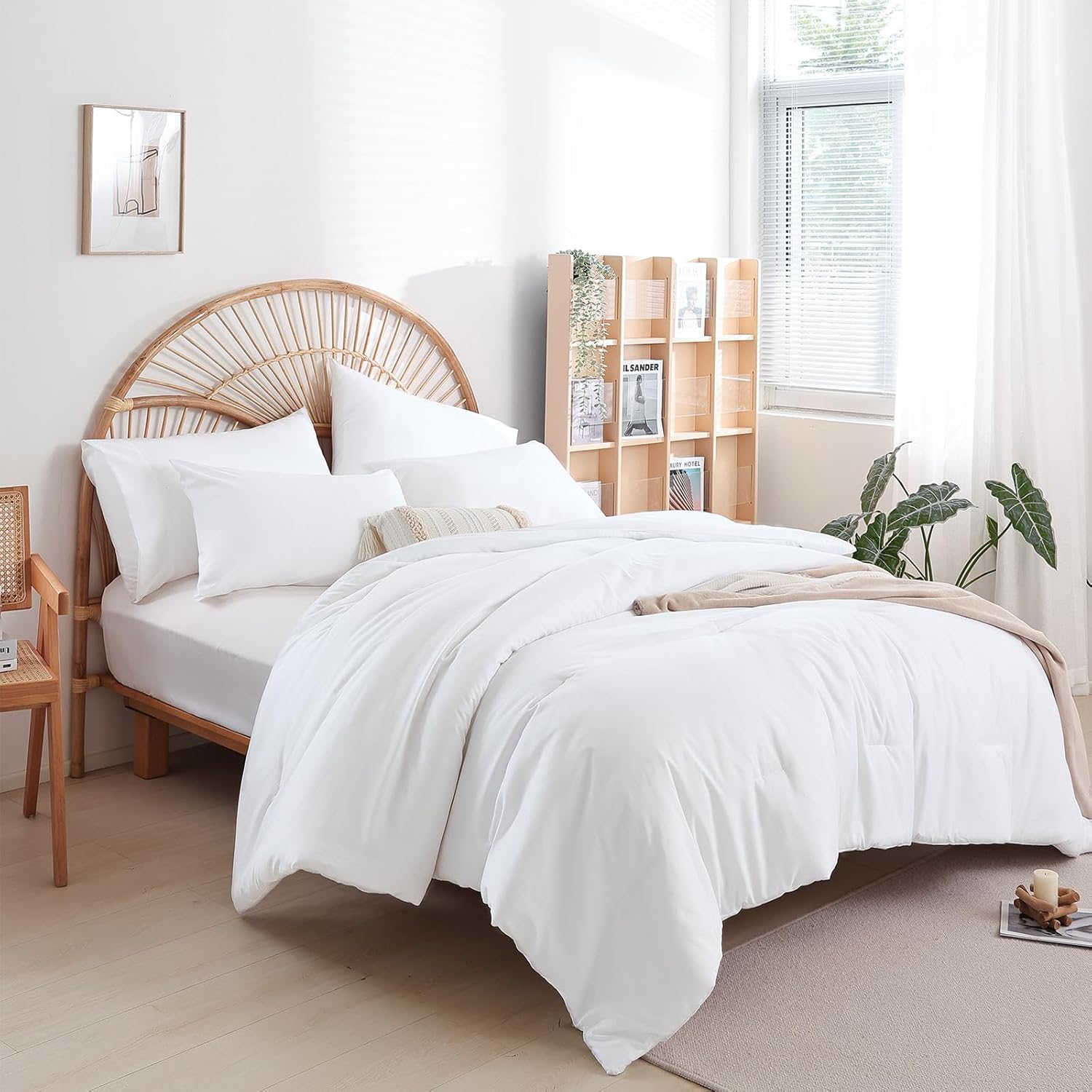 weigelia Pink Comforter Full Size Set – Soft All-Season Bedding with 300GSM Fluffy Microfiber, Includes 2 Matching Pillowcases – Elegant Blush Pink Comforter for Girls, Teens, and Women - Image 16