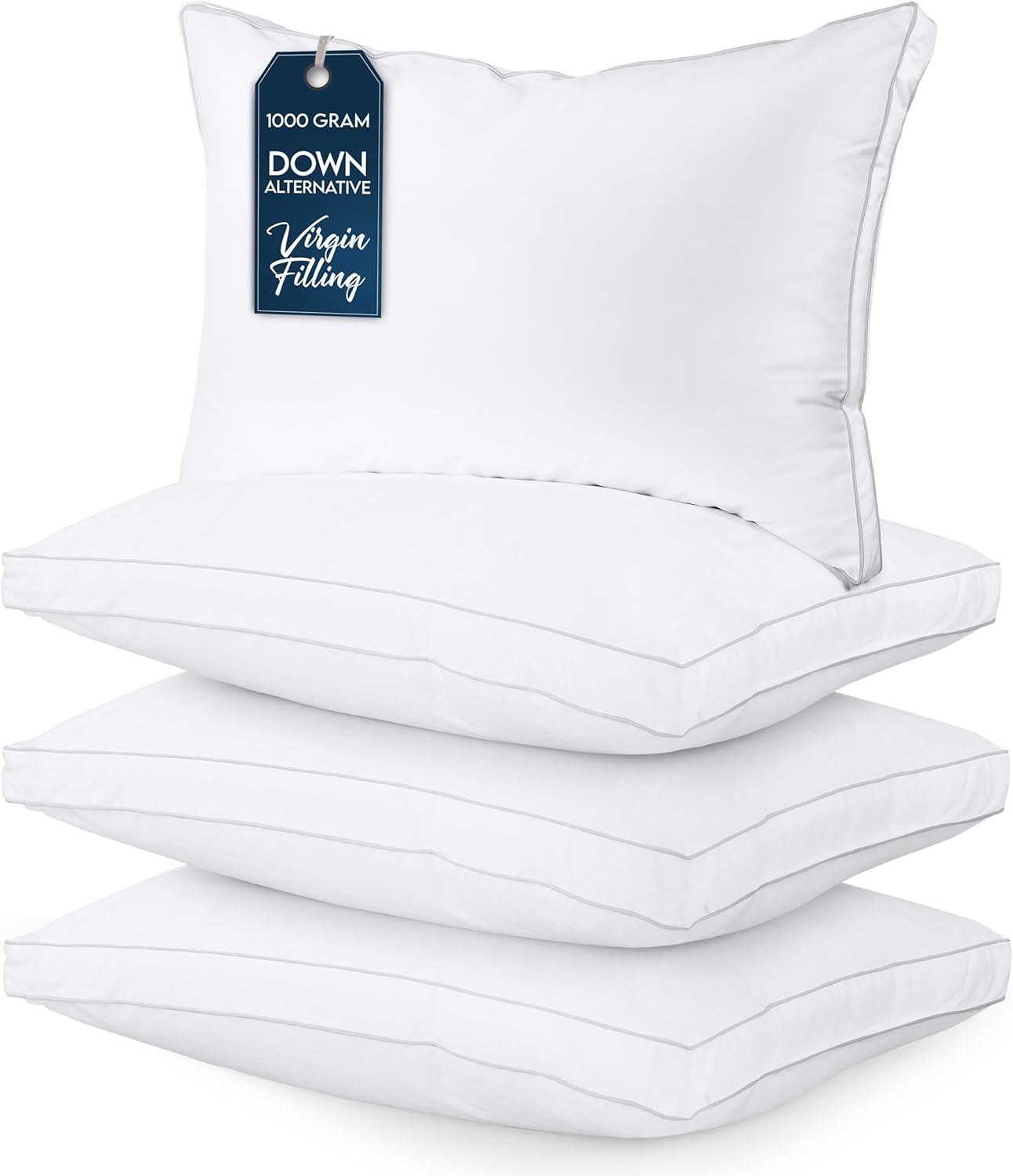 Utopia Bedding Bed Pillows for Sleeping Queen Size (White), Set of 2, Cooling Hotel Quality, Gusseted Pillow for Back, Stomach or Side Sleepers - Image 18