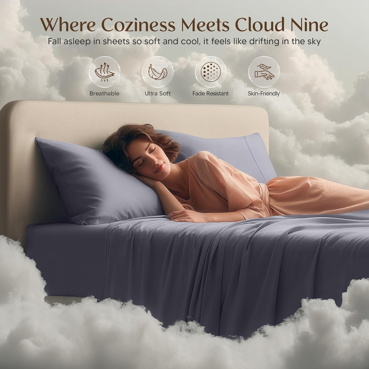 Utopia Bedding Queen Sheet Set – 4 Piece Bed Sheets for Queen Size Bed, Soft and Breathable Microfiber, Includes 1 Fitted Sheet, 1 Flat Sheet and 2 Pillowcases (Grey) - Image 4