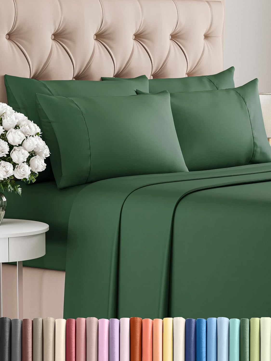 King 6 Piece Sheet Set - Cooling and Breathable Bed Sheets - Hotel Luxury Bed Sheets for Women, Men, Kids & Teens - Bedding with Deep Pockets & Easy Fit - Soft and Wrinkle Free - King Dark Grey Sheets - Image 79