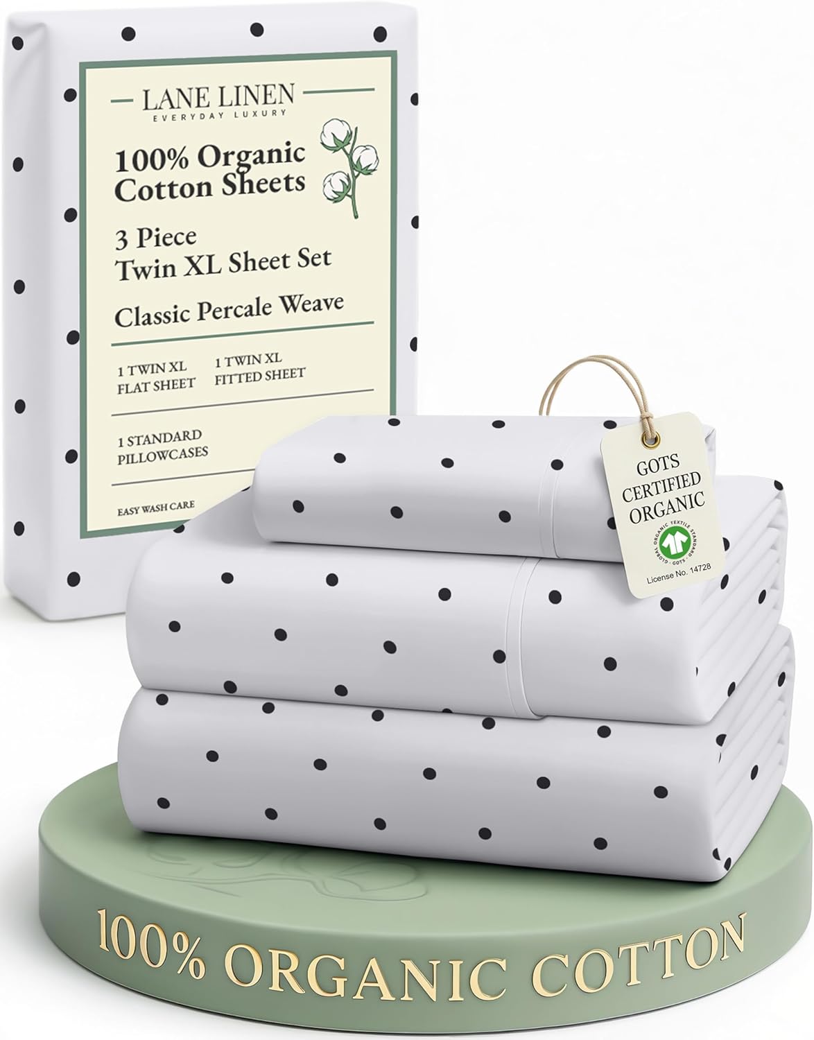 LANE LINEN 100% Organic Cotton King Size Sheets Set, Soft & Comfy All Season Breathable Sheets King Size, Percale Weave Fully Elasticized Eco Friendly Naturally Cooling King White Bed Sheets - Image 50