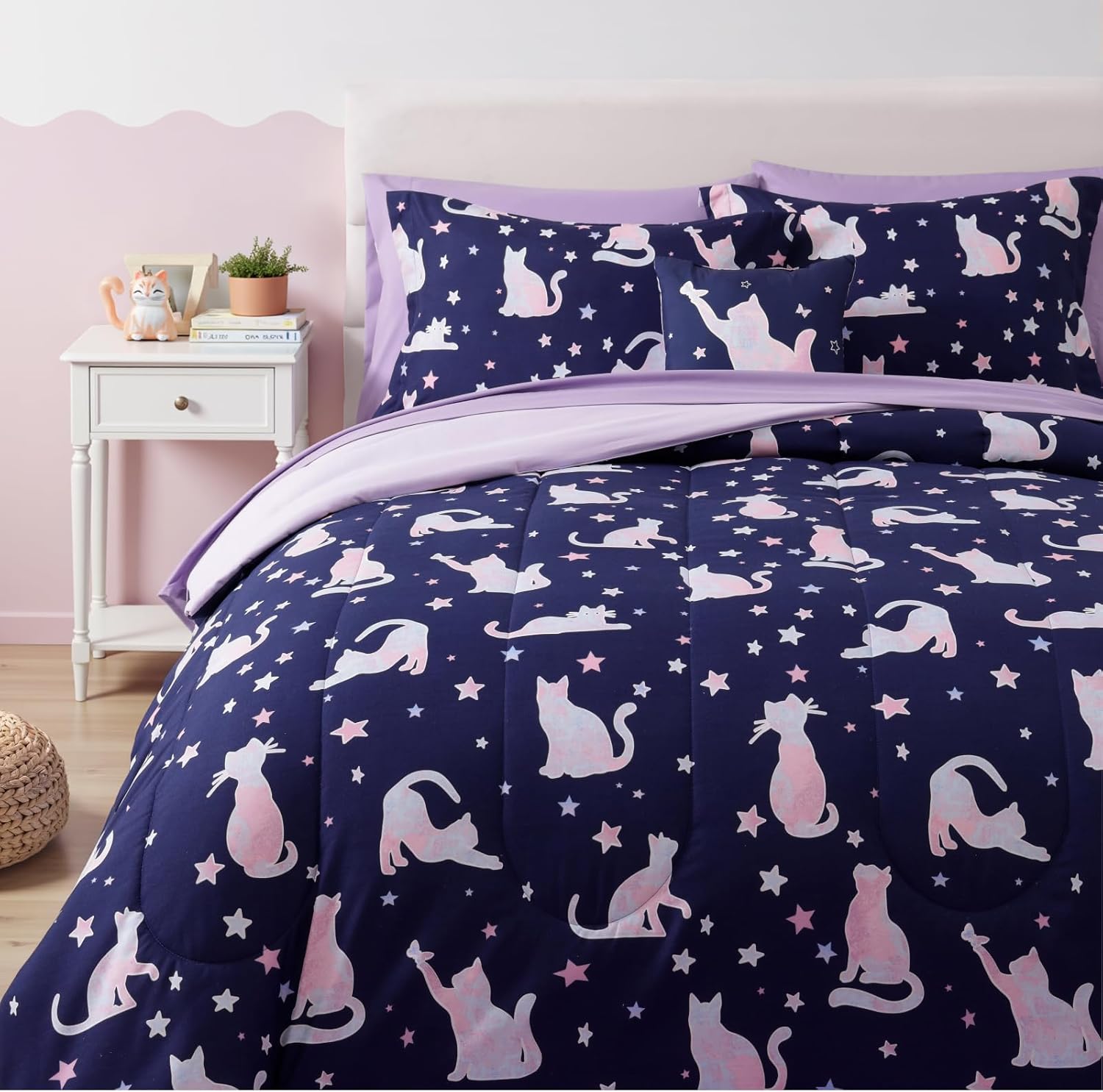 Full Kids Comforter Set - 7 Pieces Full Bedding Sets for Boys Teen, Glow in The Dark Truck Tractor Excavator Bed in A Bag with Sheets - Image 23