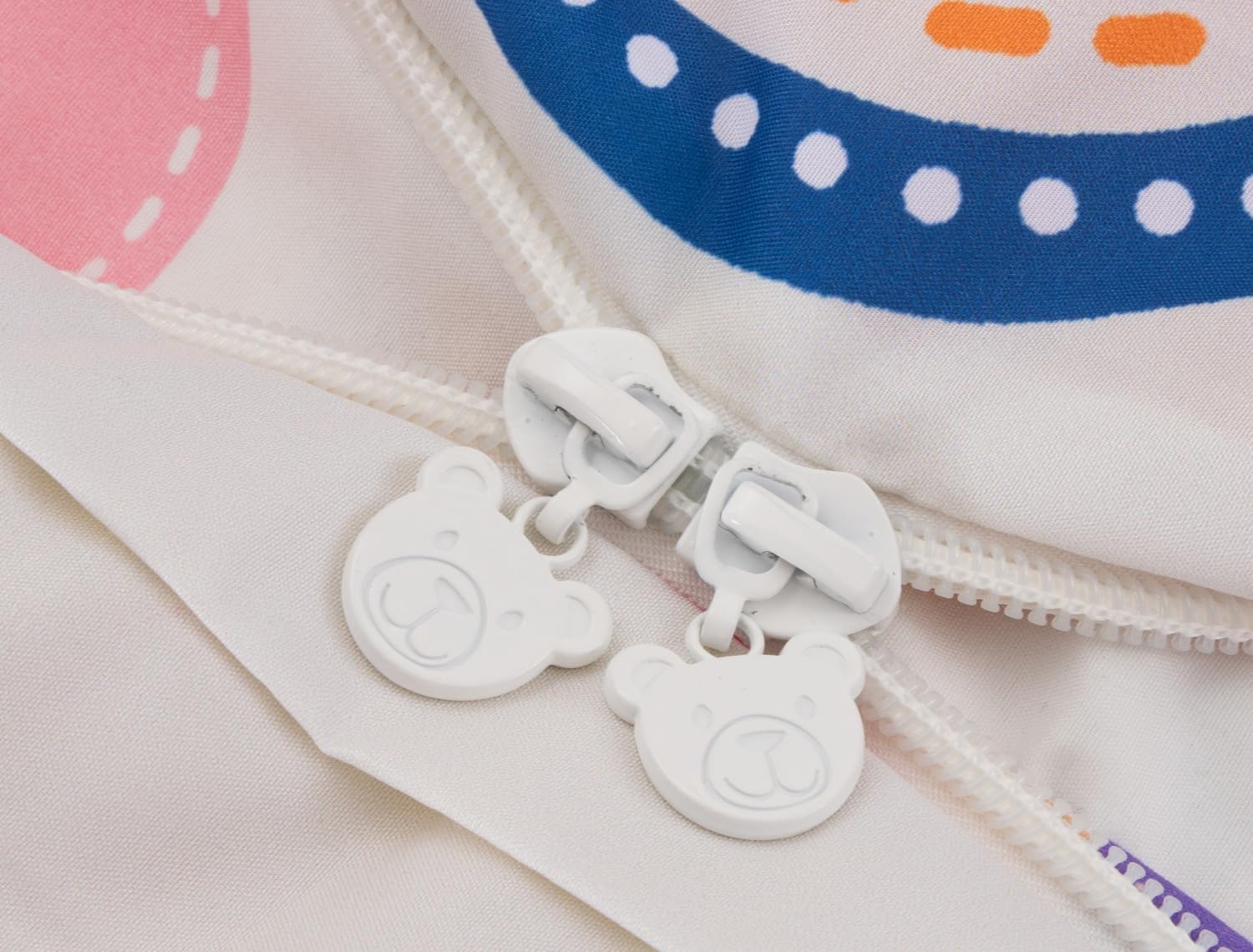 Meeting Story 3pcs Kids Comforter Sets Zipper Bedding Set for Girls,Twin Kid Bedding Set Rainbow Comforter Flower Bedding for Kid,All in one Zipper Bedding(Beige,Twin) - Image 5