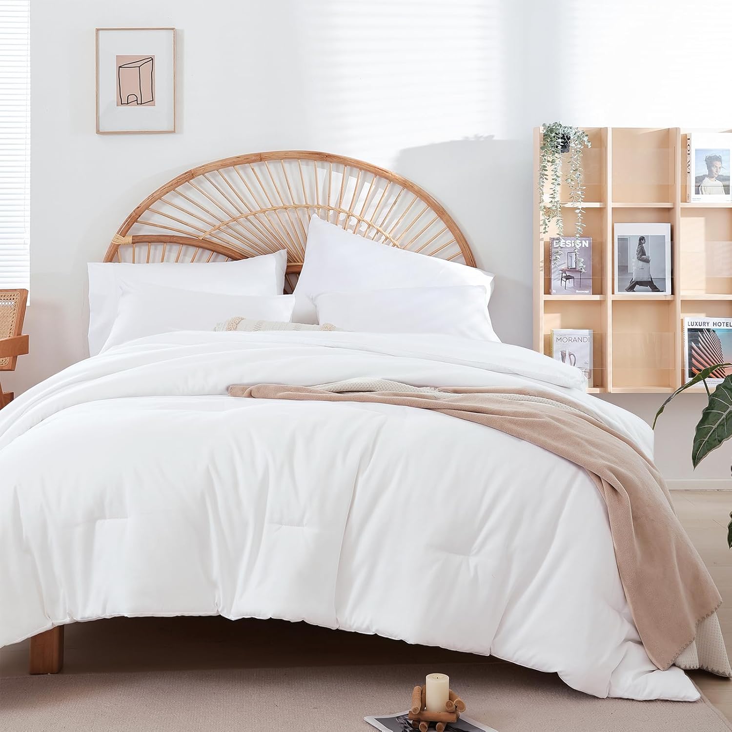 weigelia Pink Comforter Full Size Set – Soft All-Season Bedding with 300GSM Fluffy Microfiber, Includes 2 Matching Pillowcases – Elegant Blush Pink Comforter for Girls, Teens, and Women - Image 12