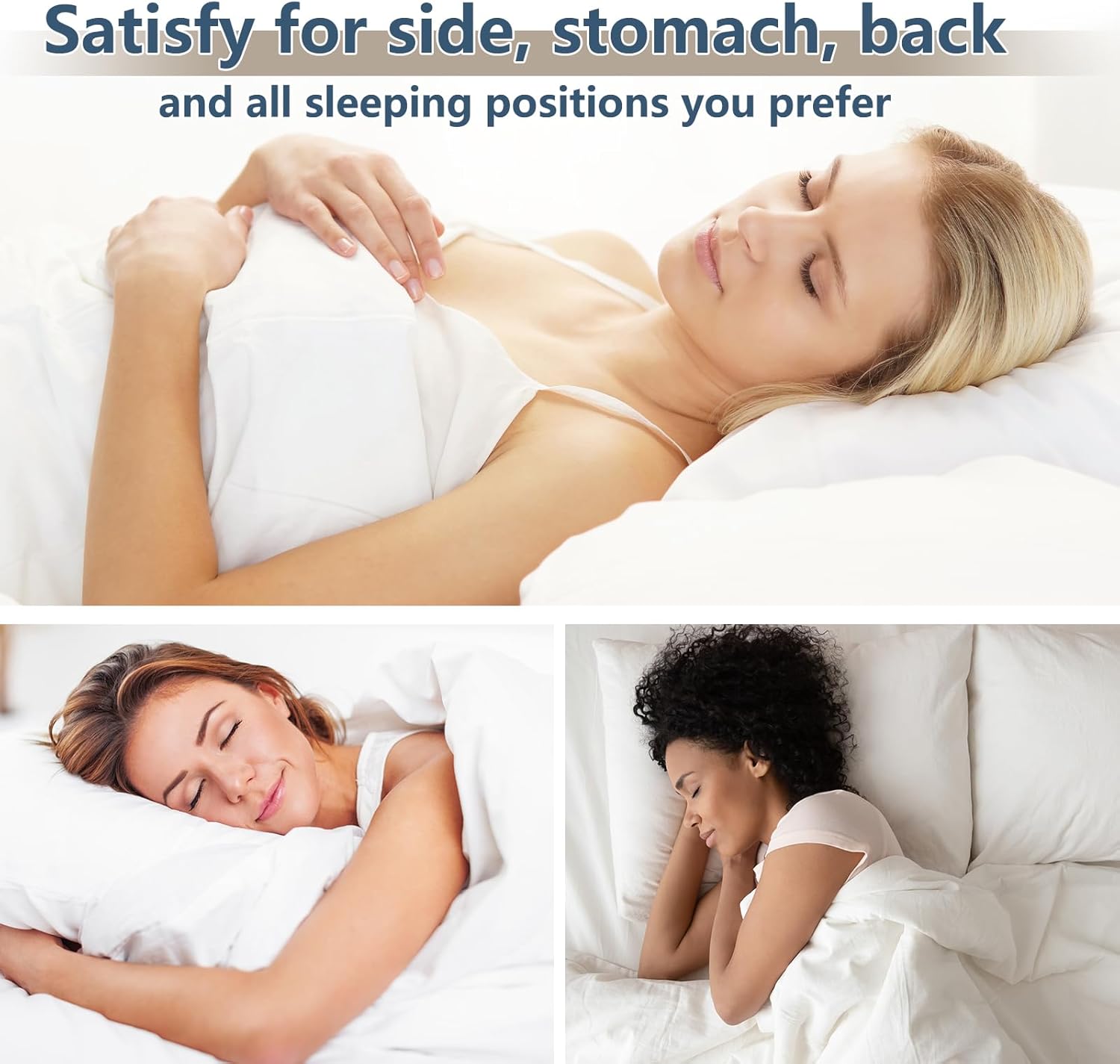 CozyLux Pillows Queen Size Set of 2, Hotel Quality Bed Pillows for Sleeping 2 Pack, Cooling Pillows for Side Back and Stomach Sleepers, Down Alternative Luxury Soft Supportive Fluffy Pillows (18x28) - Image 5